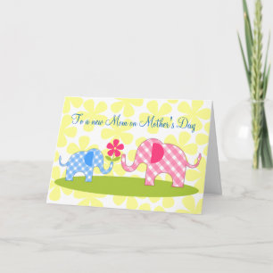 Whimsical Elephants First Mother's Day Card