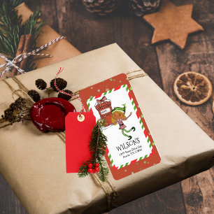 Whimsical Elf Girl Christmas Personalized Address Label