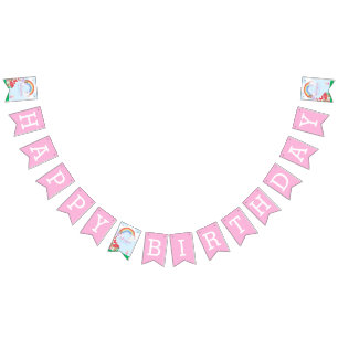 Whimsical Enchanted Fairy Princess 1st Birthday Bunting Flags