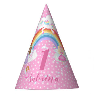 Whimsical Enchanted Fairy Princess 1st Birthday Party Hat