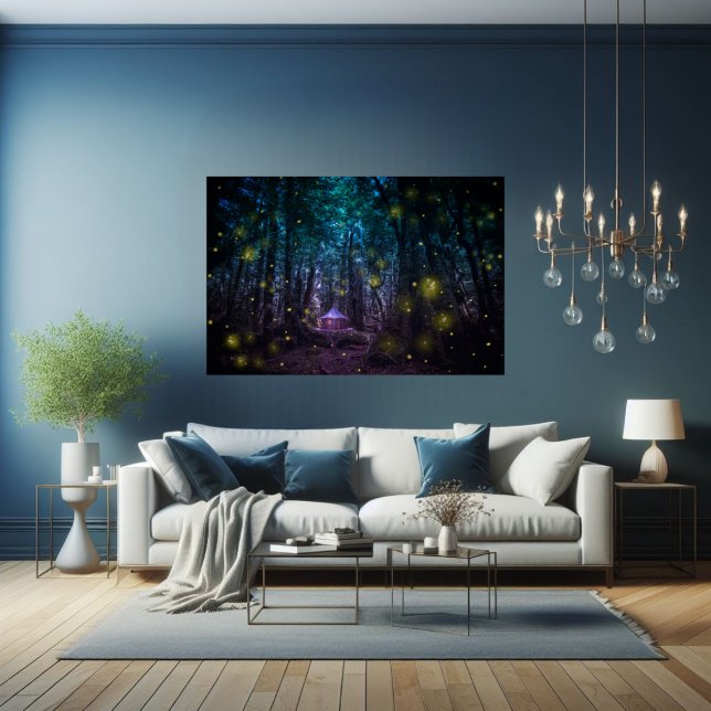 Whimsical Enchanted Forest Firefly Fairy House Poster (Creator Uploaded)
