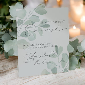 Whimsical Eucalyptus Wedding In Loving Memory Sign