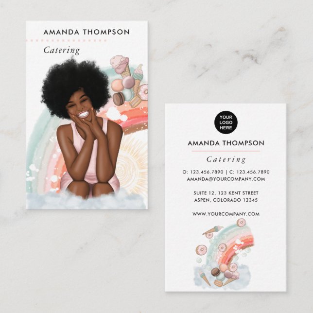 Whimsical Event Catering Business Card (Front/Back)