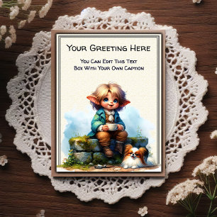 Whimsical Everyday Sentiment Storybook Art   Postcard