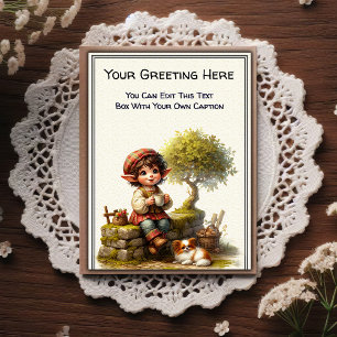 Whimsical Everyday Sentiment Storybook Art   Postcard