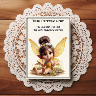 Whimsical Everyday Sentiment Storybook Fairy Postcard