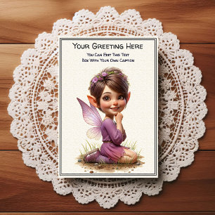 Whimsical Everyday Sentiment Storybook Fairy Postcard