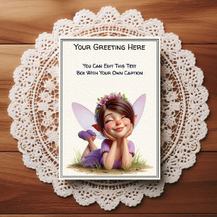 Whimsical Everyday Sentiment Storybook Fairy Postcard