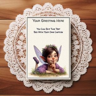 Whimsical Everyday Sentiment Storybook Fairy Postcard