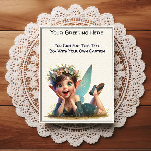Whimsical Everyday Sentiment Storybook Fairy Postcard