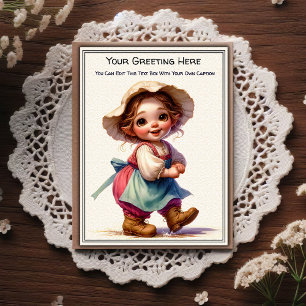Whimsical Everyday Sentiment Vintage Art Postcard