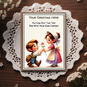 Whimsical Everyday Sentiment Vintage Art Postcard