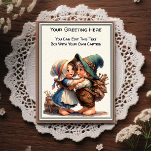 Whimsical Everyday Sentiment Vintage Art Postcard