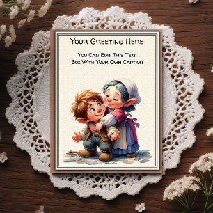 Whimsical Everyday Sentiment Vintage Art Postcard