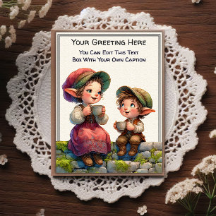 Whimsical Everyday Sentiment Vintage Art Postcard