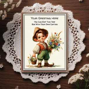 Whimsical Everyday Sentiment Vintage Art Postcard