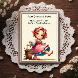 Whimsical Everyday Sentiment Vintage Art Postcard