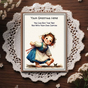Whimsical Everyday Sentiment Vintage Art Postcard