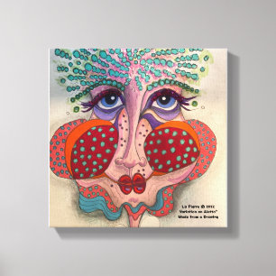 Whimsical Face on Canvas Print