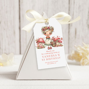 Whimsical Fairy 7th Birthday Blush Pink Favour Gif Gift Tags