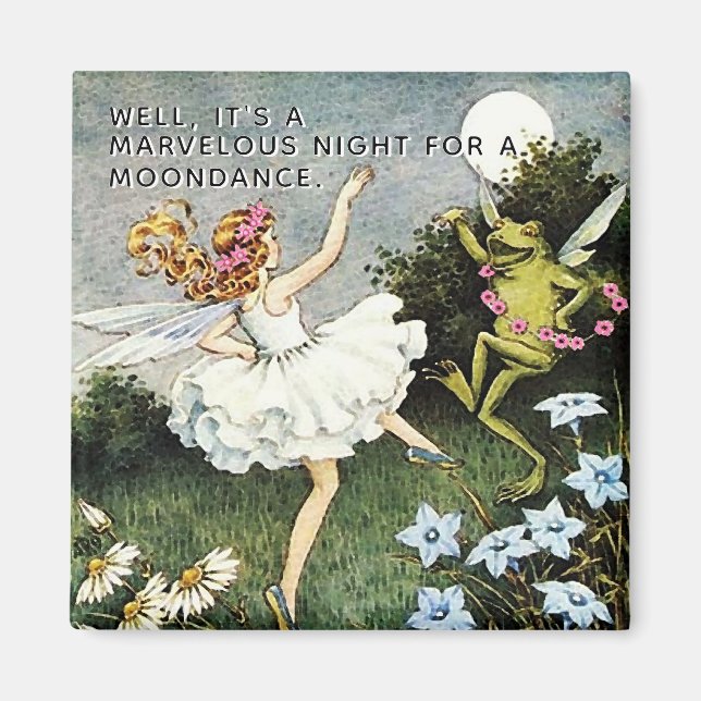 Whimsical Fairy and Frog Dancers Magnet (Front)