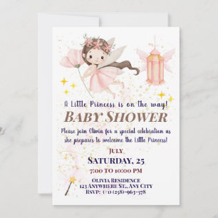 Whimsical Fairy Baby Girl Shower Invitations