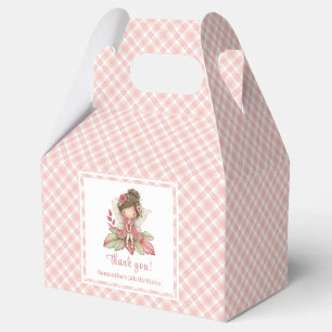 Whimsical Fairy Blush Pink Flowers Girl Favor Box