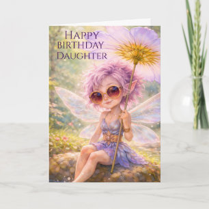 Whimsical Fairy Dandelion–Happy Birthday Mum Card