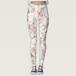 Whimsical Fairy Enchanted Forest Pink Floral Leggings<br><div class="desc">This girly legging features a group of cute and playful fairies in baby pink colorway</div>