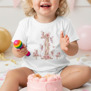 Whimsical Fairy First 1st Birthday Outfit Baby T-Shirt