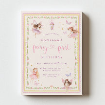 Whimsical Fairy First Birthday Invitation