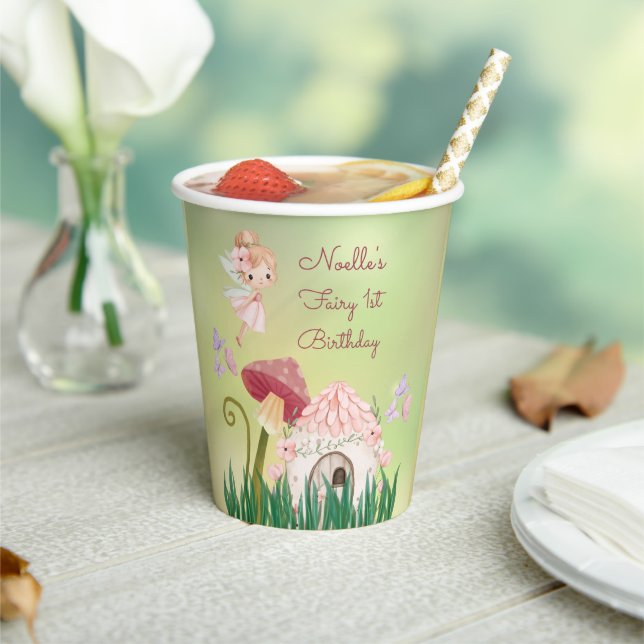 Whimsical Fairy First Birthday  Paper Cups (Insitu)