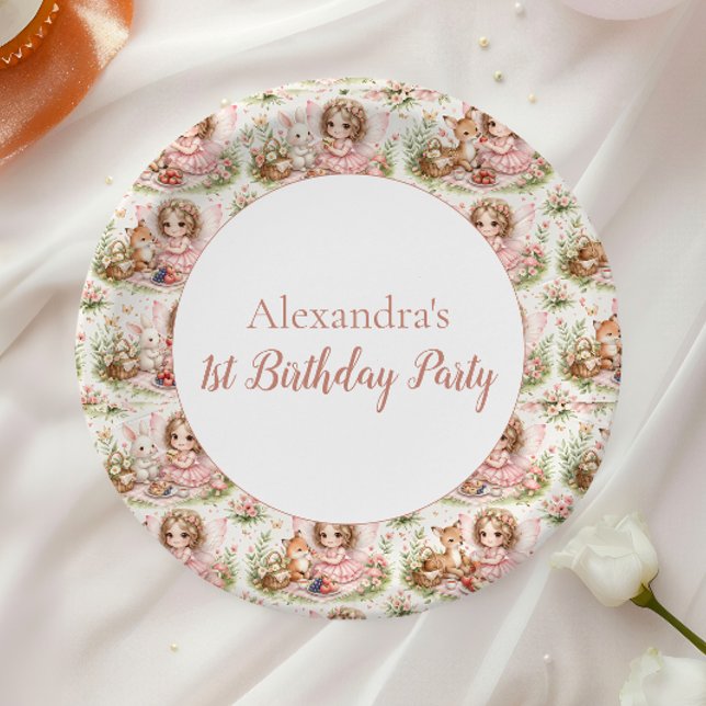 Whimsical Fairy First Birthday Paper Plate (Creator Uploaded)