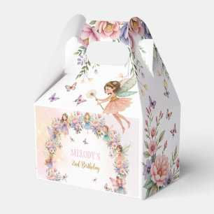 Whimsical fairy garden 2nd birthday favor box