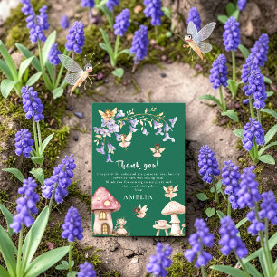 Whimsical Fairy Garden Enchanted Forest Thank You Card