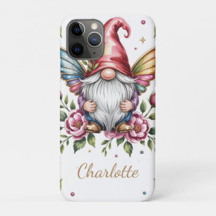 Whimsical Fairy Garden Gnome with Butterfly Wings iPhone 11 Pro Case