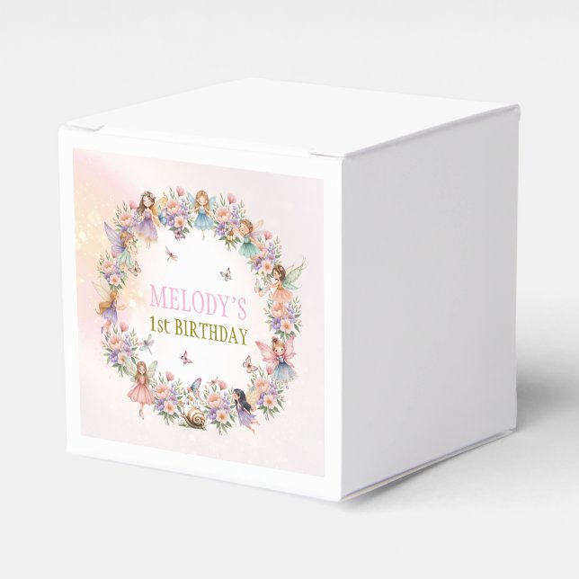 Whimsical fairy garden Hershey's Candy Favours Favor Box (Front Side)