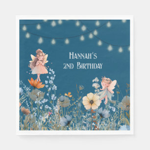 Whimsical Fairy Garden Magic Second Birthday Napkin