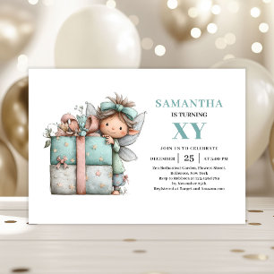 Whimsical Fairy Girl 5th Birthday Pastel Magic   Invitation