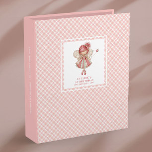 Whimsical Fairy Girl 6th Birthday Blush Floral  Binder