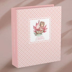 Whimsical Fairy Girl Birthday Blush Pink Memory   Binder