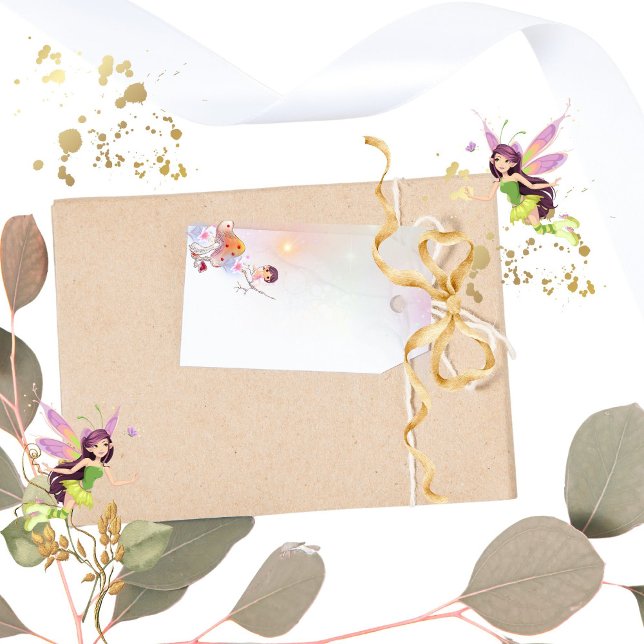 Whimsical Fairy Magique 4e Anniversaire étiquettes (Créateur téléchargé)