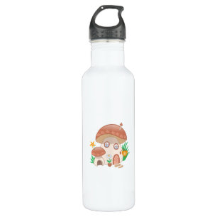Whimsical Fairy Mushroom House 710 Ml Water Bottle