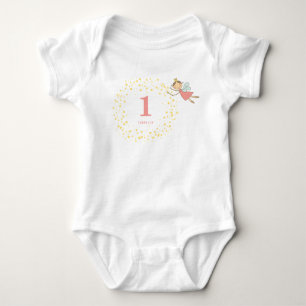 Whimsical Fairy Princess Girl 1st Birthday Party Baby Bodysuit
