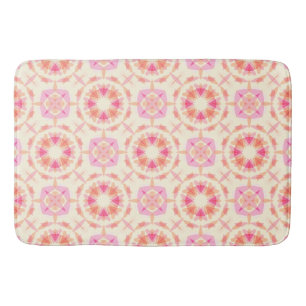 Whimsical Fairy Princess Pink Star Girly Pattern Bath Mat