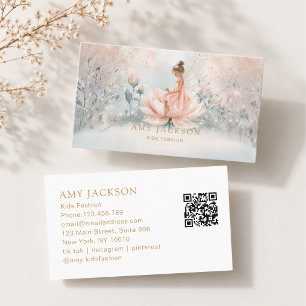 Whimsical Fairy QR Code Business Card