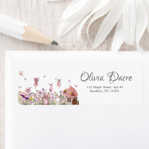 Whimsical Fairy Return Adresse Label Baby shower