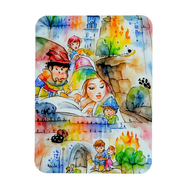 Whimsical Fairy Tale Illustration Magnet (Vertical)