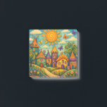 Whimsical Fairy Tale Village Colorful Canvas Art Post-it Notes<br><div class="desc">Add a touch of magic to your child's nursery with this vibrant and whimsical fairy tale village canvas. Featuring bright sun,  colorful houses,  and fluttering butterflies,  this unique artwork is designed to spark imagination and joy. High-quality print on stretched canvas,  perfect for modern kids' rooms and play areas.</div>