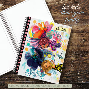 Whimsical Fairy  Watercolor Art Sketchbook for Notebook